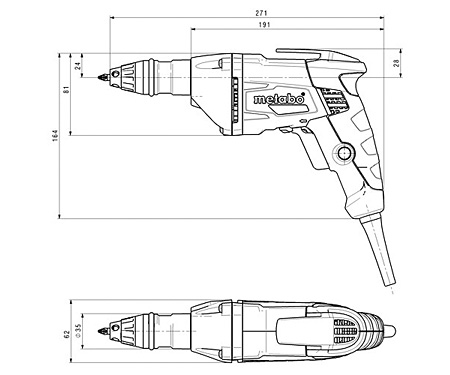 Шуруповерт для гипсокартона METABO SE 2500