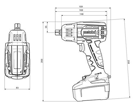 Акумуляторний ударний гайкокрут METABO SSW 18 LTX 400 BL (4,0 Агод)