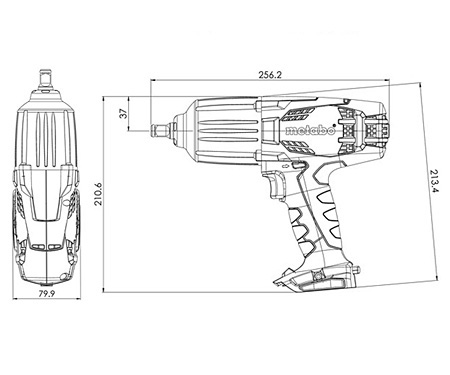 Акумуляторний ударний гайкокрут METABO SSW 18 LTX 600 Каркас + MetaLoc