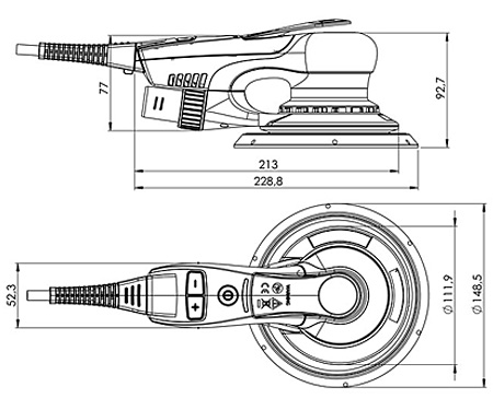Эксцентриковая шлифмашина METABO SXE 150-5.0 BL + MetaLoc