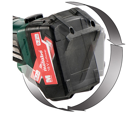 Акумуляторна кутова шліфмашина METABO W 18 LTX 125 Quick Каркас + вставка MetaLoc