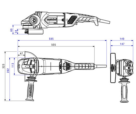 Болгарка METABO W 26-180 MVT (А)