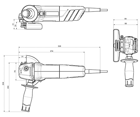 Кутова шліфмашина METABO W 850-115 (ЗПП)