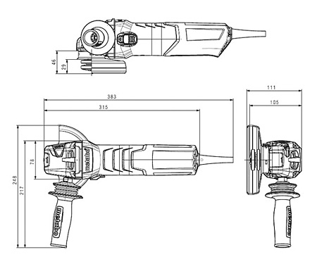 Кутова шліфмашина METABO W 12-125 Quick (ЗПП)