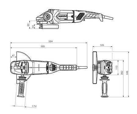 Кутова шліфмашина METABO W 26-230 MVT
