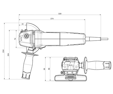 Кутова шліфмашина METABO W 850-115
