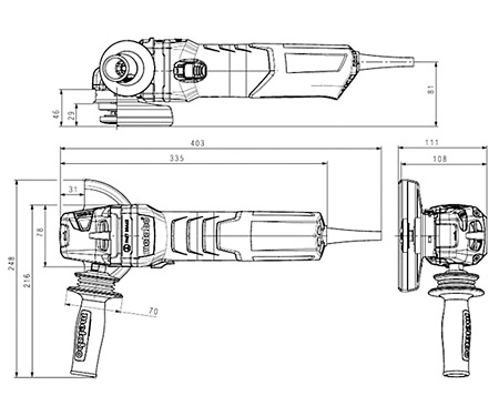 Болгарка METABO WBA 12-125 Quick