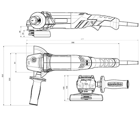 Кутова шліфмашина METABO WE 1500-125 RT