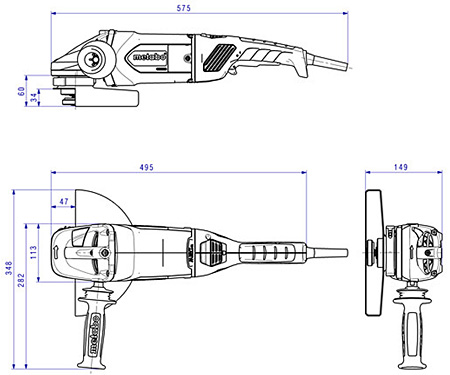 Кутова шліфмашина METABO WE 24-230 MVT