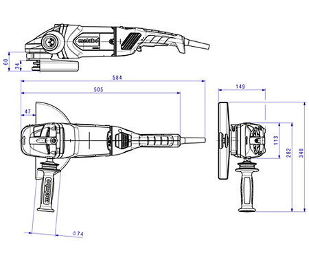 Кутова шліфмашина METABO WE 26-230 MVT Quick