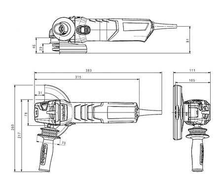 Кутова шліфмашина METABO WE 15-150 Quick