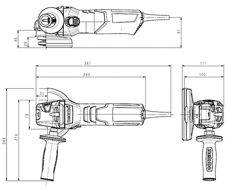 Кутова шліфмашина METABO WEA 10-125 Quick