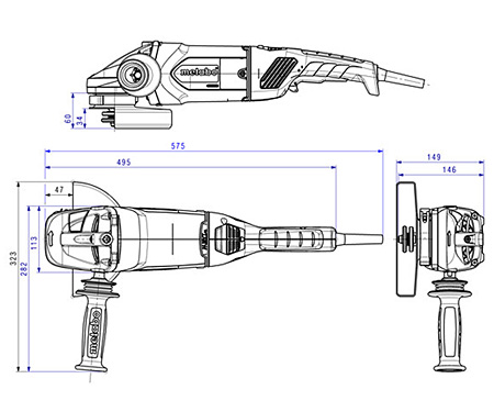 Болгарка METABO WEA 24-180 MVT Quick