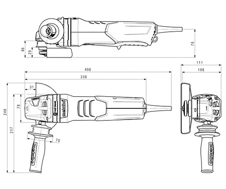 Кутова шліфмашина METABO WEPBA 17-125 Quick