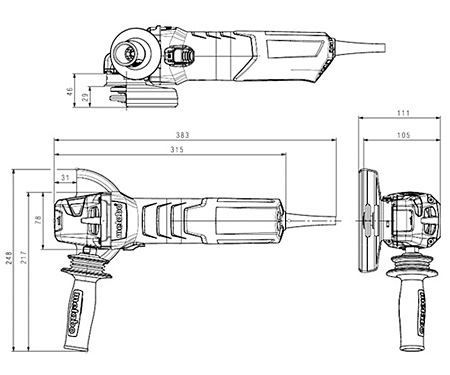 Кутова шліфмашина METABO WEV 15-125 Quick Inox Set