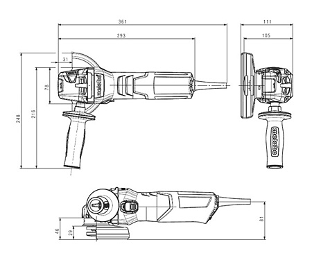 Кутова шліфмашина METABO WEV 10-125 Quick