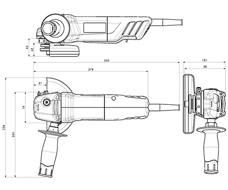 Болгарка METABO WP 850-125