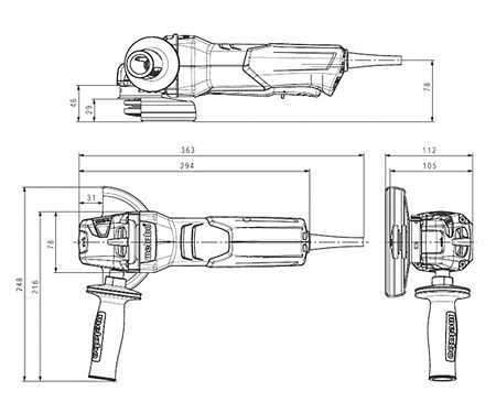 Болгарка METABO WP 9-125 Quick