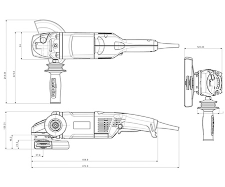 Кутова шліфмашина METABO WX 17-150