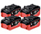 Набір акумуляторних блоків METABO LiHD 18 В - 7,0 Ач (4 шт.)